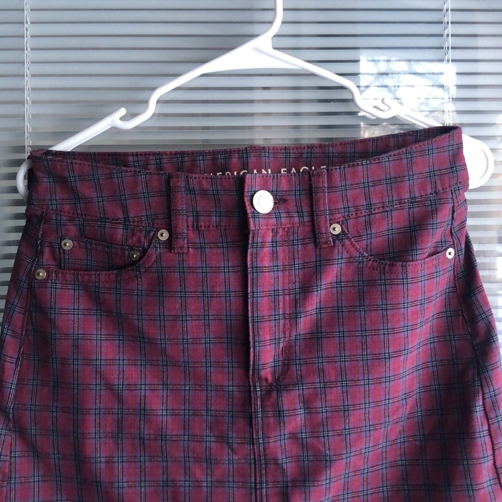 A plaid skirt
